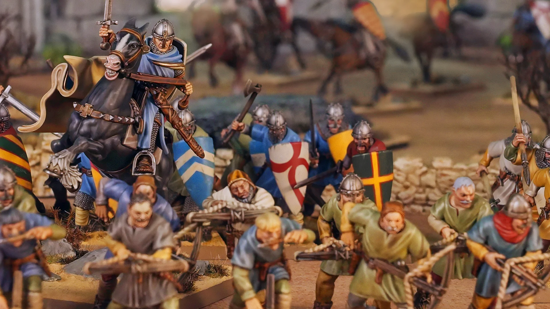 Painted Italo-Norman Crusader miniatures